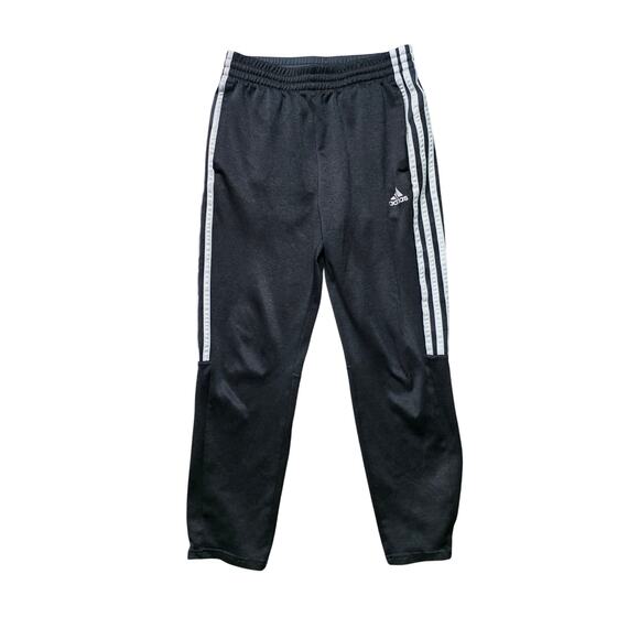 Adidas Youth Medium (10/12) Track Pants Black 3-Stripe Athletic Training Pants - Picture 1 of 7